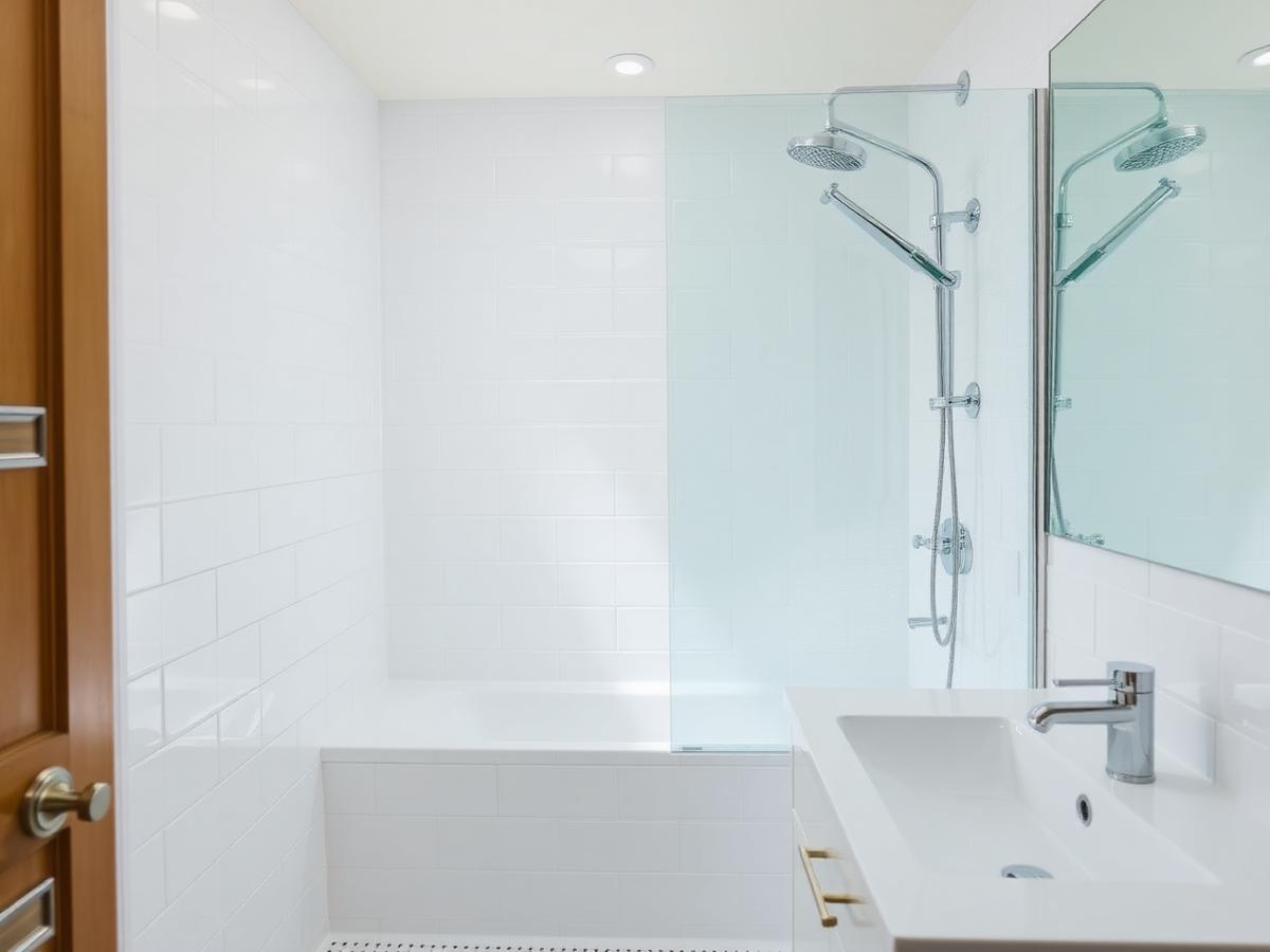 Sparkling bathroom after an intensive deep clean