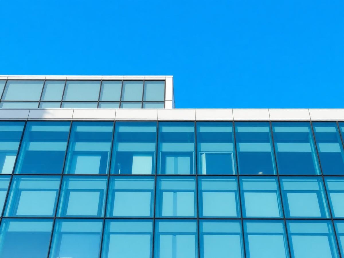 Commercial building with streak-free windows